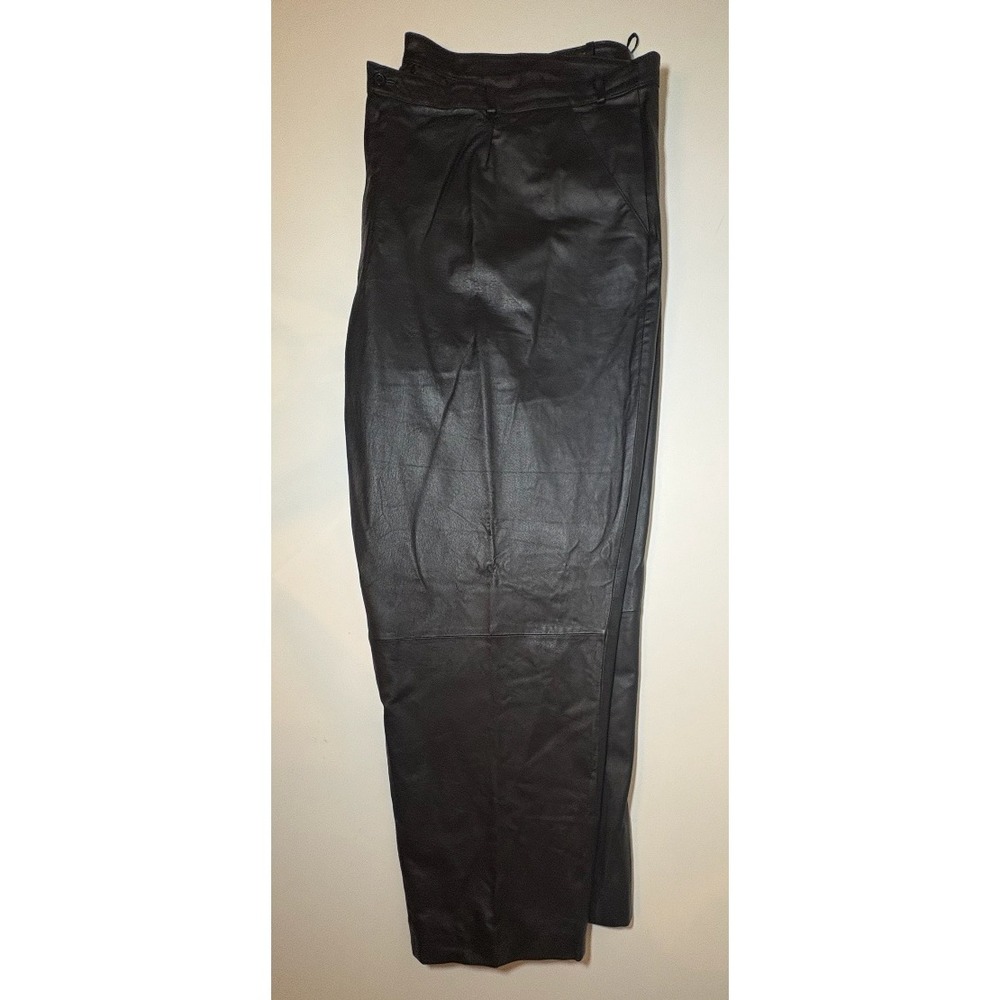 KS Black Leather Pants | 60 X 32